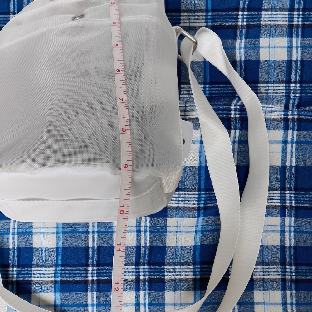 ALO Yoga White Mesh Crossbody Bag - Picture 7 of 8